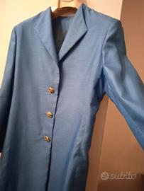 Soprabito Shantung Seta Turchese Tg 52