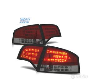 FANALI A LED AUDI A4 B7 04-07 ROSSO AFFUMICATO