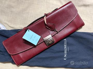 Cartella sottobraccio in pelle Marinella