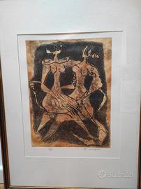 Incisione colorata Luciano Minguzzi