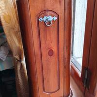 Porta Ombrelli Legno Solido con Ganci