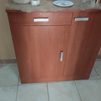 mobili bagno ed ingresso in ciliegio 