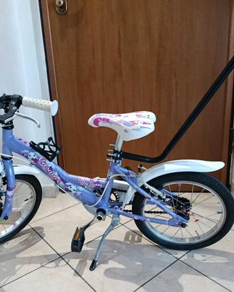 Bicicletta bambina altezza 16 con barra di spinta