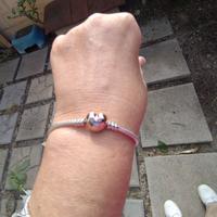 bracciale Pandora argento 925 con chiusura a cuore