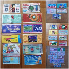 Biglietti lotterie varie blocco di 34