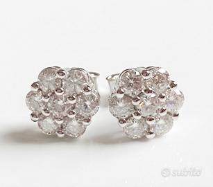 Orecchini in Argento con Brillanti in Moissanite