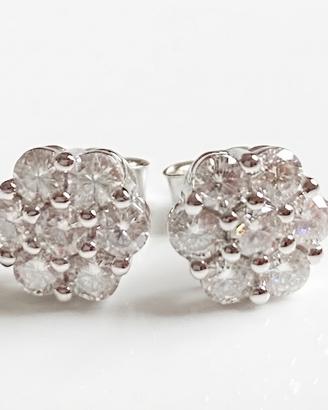 Orecchini in Argento con Brillanti in Moissanite