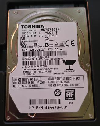 Toshiba Disco rigido SATA 3,0 Gb/s 2,5" PS3/PS4, 1