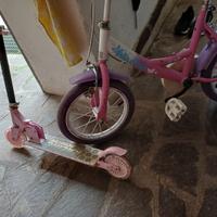 Bicicletta bimba più monopattino