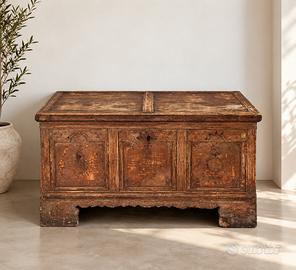 Cassapanca antica in legno originale