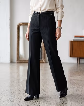 Pantaloni neri gessati Sarah Chole tg 42 (It)