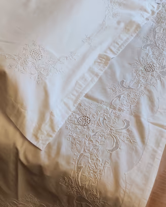 Completo letto cotone o misto lino grande effetto 