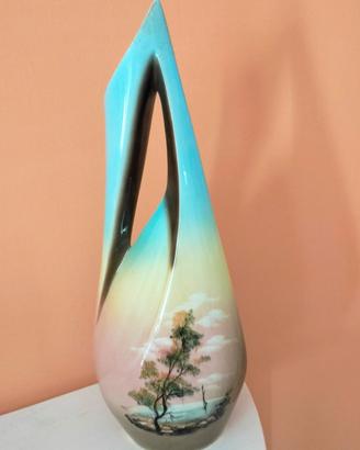 Antico vaso dipinto a  mano Artista"Casini"