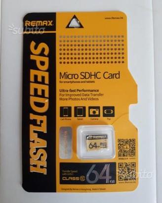 Scheda Micro SD Remax SDHC Card Speed Flashh 64GB
