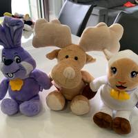 Giochi, 3 Peluche Coniglio Pecora Renna di Natale