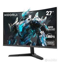 Monitor Gaming LED 27 Pollici, Curvo(QHD)2560x1440
