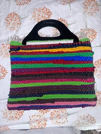 Borsa a Mano Artigianale in Tessuto Intrecciato