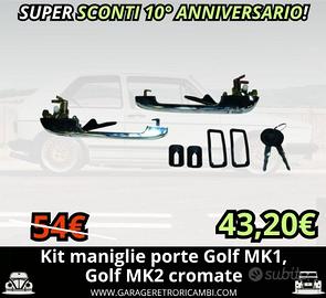VW GOLF MK1 E MK2 MANIGLIE CROMATE