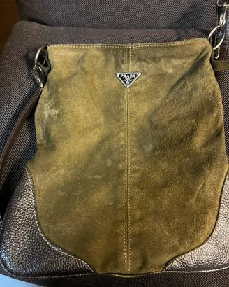 Borsa prada vintage in morbido suede/scamosciato