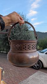 Vaso rame antico porta fiori