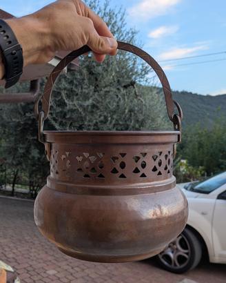 Vaso rame antico porta fiori