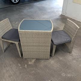 Set da giardino Tavolo e 2 sedie