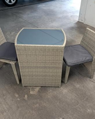 Set da giardino Tavolo e 2 sedie