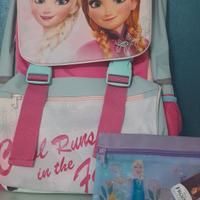 zaino scuola FROZEN più astuccio