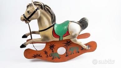 Cavallino a dondolo vintage anni '30