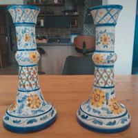 Candelabri porta candele in ceramica di Caltagiron