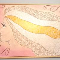 Quadro dipinto a mano in rilievo