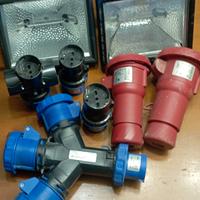 adattatore, spine, fari stock 