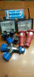 adattatore, spine, fari stock 