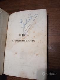 Libro Antico 1855 - FABIOLA (Wiseman) - Prima Ediz