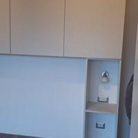 camera da letto legno laccato grigio