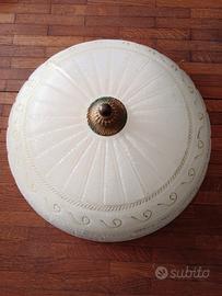 plafoniera vintage vetro satinato 