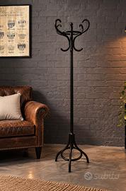 Attaccapanni da terra stile Thonet nero