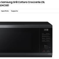 Microonde Samsung Grill Cottura Croccante 23L MG23