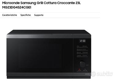 Microonde Samsung Grill Cottura Croccante 23L MG23