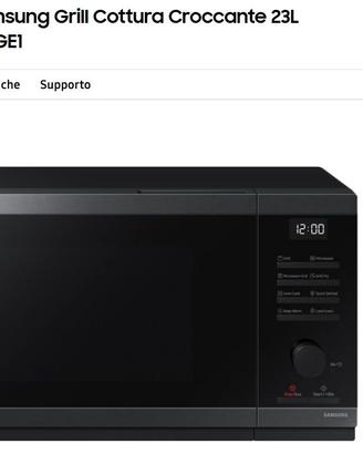 Microonde Samsung Grill Cottura Croccante 23L MG23