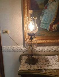 Lume in vetro Murano con base di porcellana