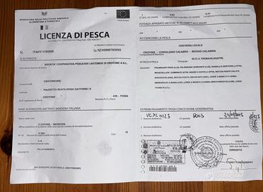 Licenza da pesca 1 Gt