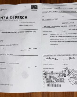 Licenza da pesca 1 Gt
