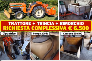 Kubota B1702-M con trincia e rimorchio €6.500