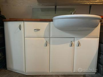 Mobile Dolomite lavandino in legno