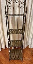 Antico Scaffale in ferro battuto  con n. 4 mensole