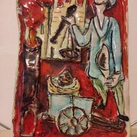 Piastra da muro in ceramica di De Simone