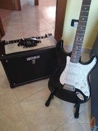 Stratocaster Squier Vibes 70s Laurel Black + Boss