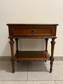 Comodino antico / vintage in legno intarsiato