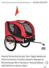 Carrello trasporto cani - bicicletta